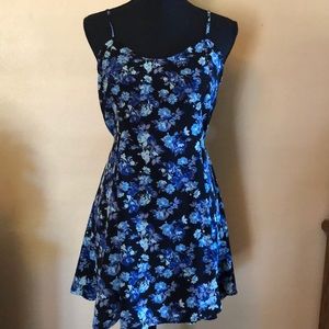 Blue flowered summer dress